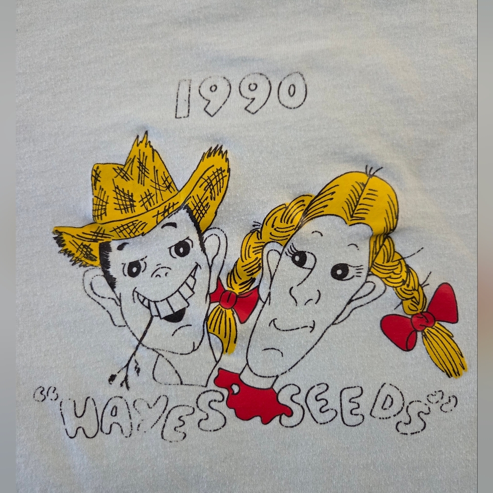 Vintage 1990 "Hayes Seeds" Themed Single Stitch T-Shirt - Picture 4 of 12